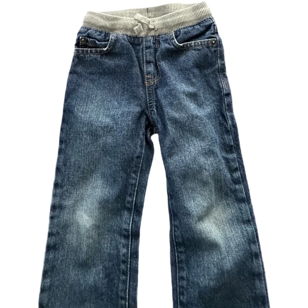 The Children's Place Boys Pull-On Denim Jeans 2T Blue Elastic Waist Cotton